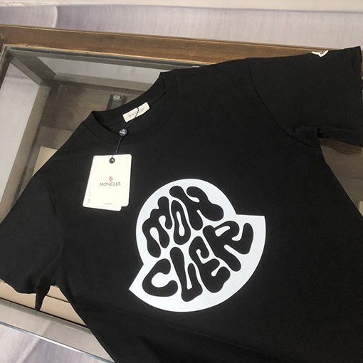 モンクレール アルファベットロゴプリントクルーネック半袖Tシャツ