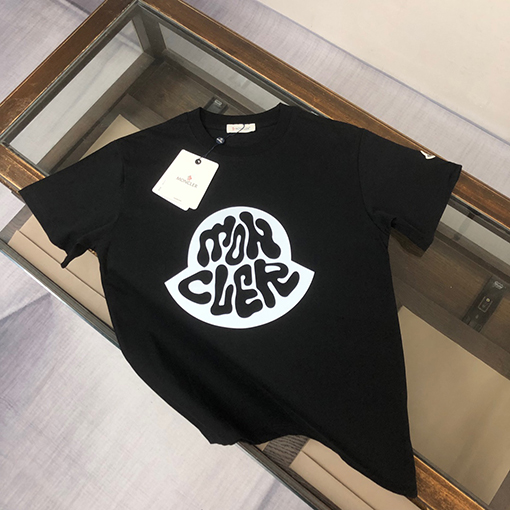 モンクレール アルファベットロゴプリントクルーネック半袖Tシャツ