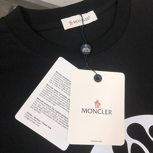 モンクレール アルファベットロゴプリントクルーネック半袖Tシャツ