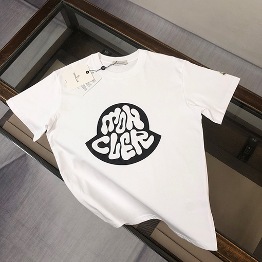モンクレール アルファベットロゴプリントクルーネック半袖Tシャツ