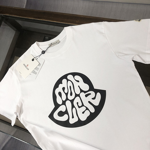 モンクレール アルファベットロゴプリントクルーネック半袖Tシャツ