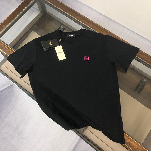 フェンディコピー ラウンドネック半袖カップルTシャツ