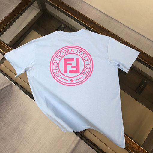 フェンディコピー ラウンドネック半袖カップルTシャツ
