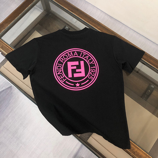 フェンディコピー ラウンドネック半袖カップルTシャツ