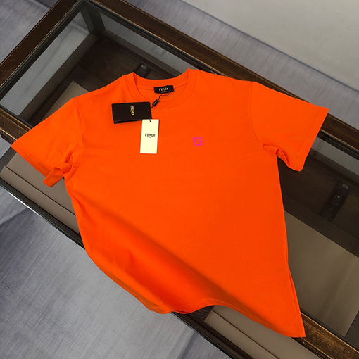 フェンディコピー ラウンドネック半袖カップルTシャツ
