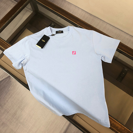 フェンディコピー ラウンドネック半袖カップルTシャツ