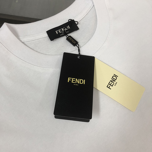 フェンディコピー ラウンドネック半袖カップルTシャツ