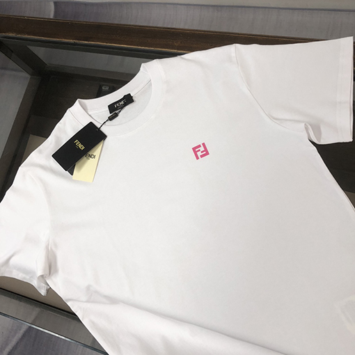 フェンディコピー ラウンドネック半袖カップルTシャツ