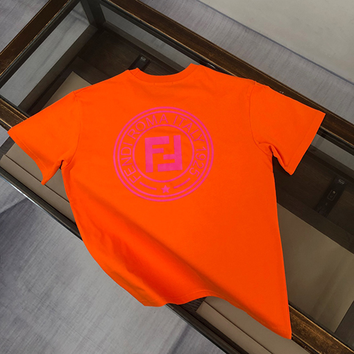 フェンディコピー ラウンドネック半袖カップルTシャツ