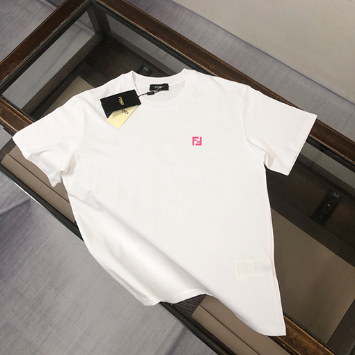 フェンディコピー ラウンドネック半袖カップルTシャツ
