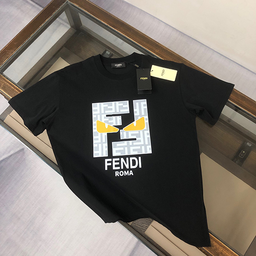 フェンディコピー スタイリッシュなラウンドネック半袖カップルTシャツ