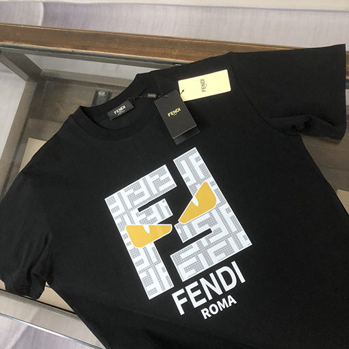 フェンディコピー スタイリッシュなラウンドネック半袖カップルTシャツ