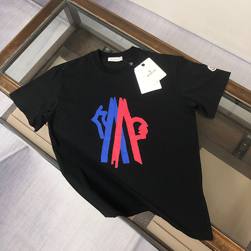 モンクレールスーパーコピー 立体ロゴアルファベットロゴカップルTシャツ