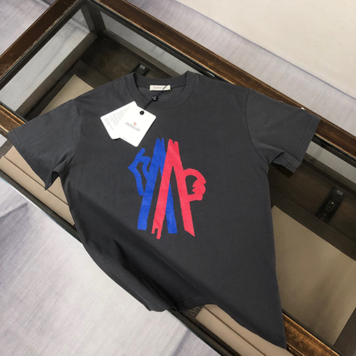 モンクレールスーパーコピー 立体ロゴアルファベットロゴカップルTシャツ