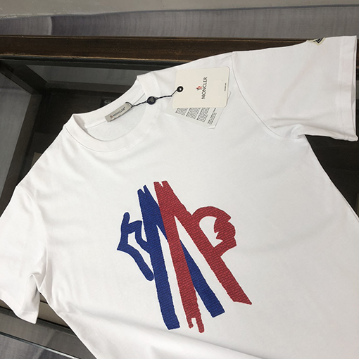 モンクレールスーパーコピー 立体ロゴアルファベットロゴカップルTシャツ