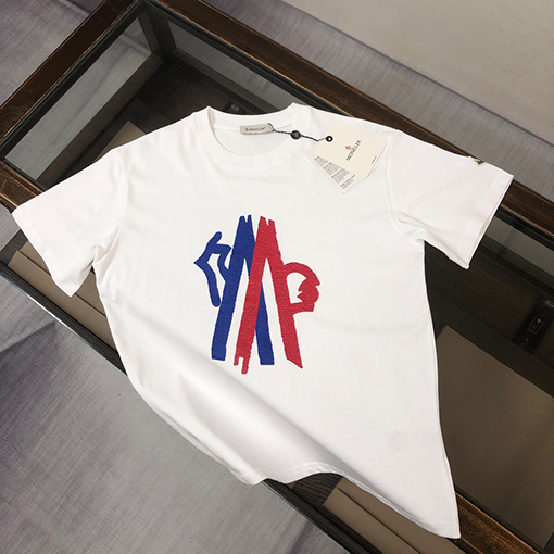 モンクレールスーパーコピー 立体ロゴアルファベットロゴカップルTシャツ