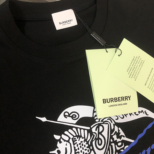 バーバリー ラウンドネック半袖カップルTシャツ