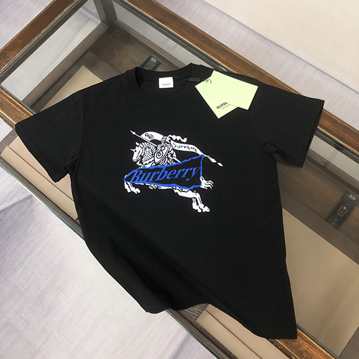 バーバリー ラウンドネック半袖カップルTシャツ