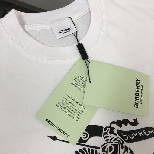 バーバリー ラウンドネック半袖カップルTシャツ