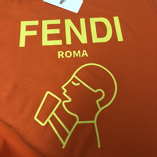 フェンディコピー 新しいラウンドネック半袖カップルTシャツ