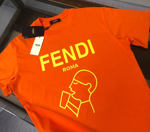 フェンディコピー 新しいラウンドネック半袖カップルTシャツ