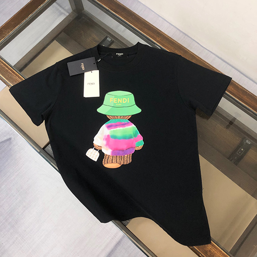 フェンディ ファッション カップル半袖Tシャツ