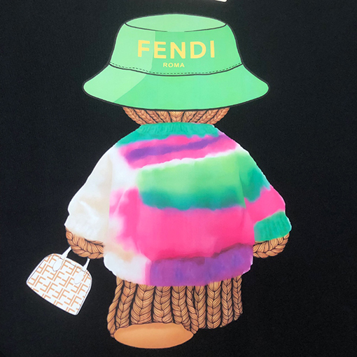 フェンディ ファッション カップル半袖Tシャツ