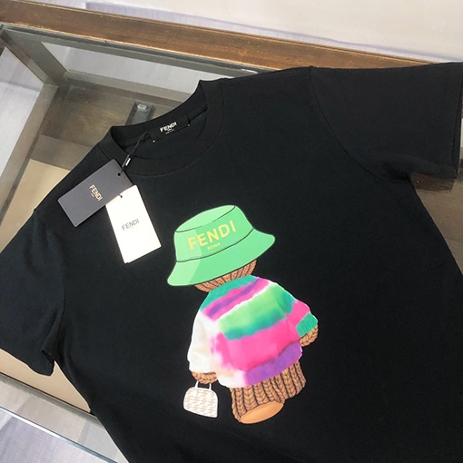 フェンディ ファッション カップル半袖Tシャツ