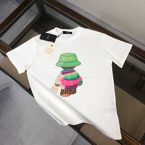 フェンディ ファッション カップル半袖Tシャツ