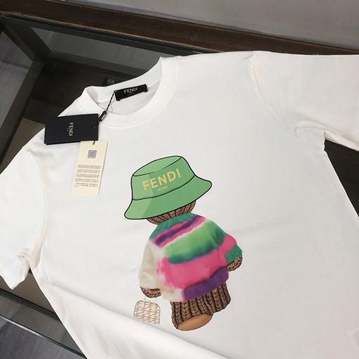 フェンディ ファッション カップル半袖Tシャツ
