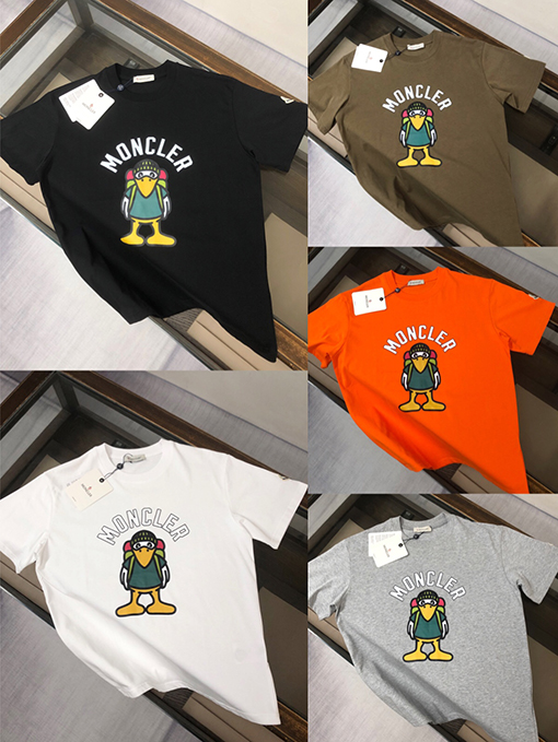 モンクレール ラウンドネック半袖カップルTシャツ