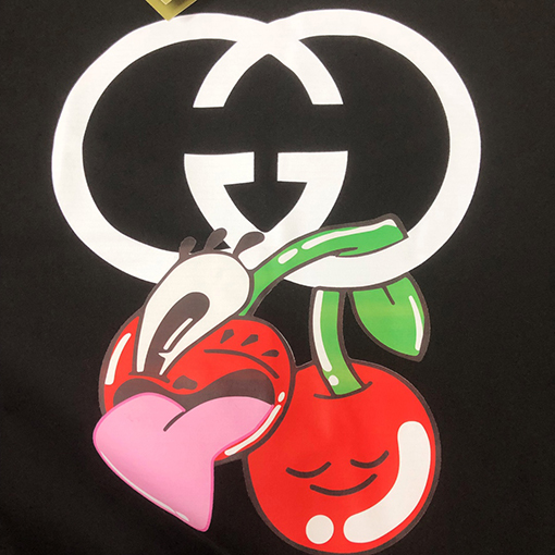 グッチ 新しいカップルのコットンラウンドネック半袖Tシャツ