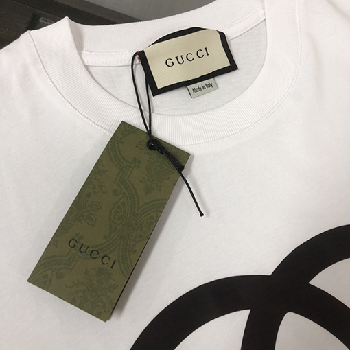グッチ 新しいカップルのコットンラウンドネック半袖Tシャツ