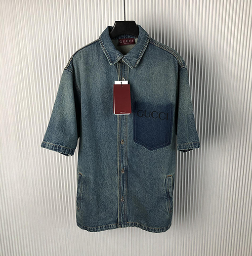 グッチ  新しいバッグデニムスーツ ショートシャツ