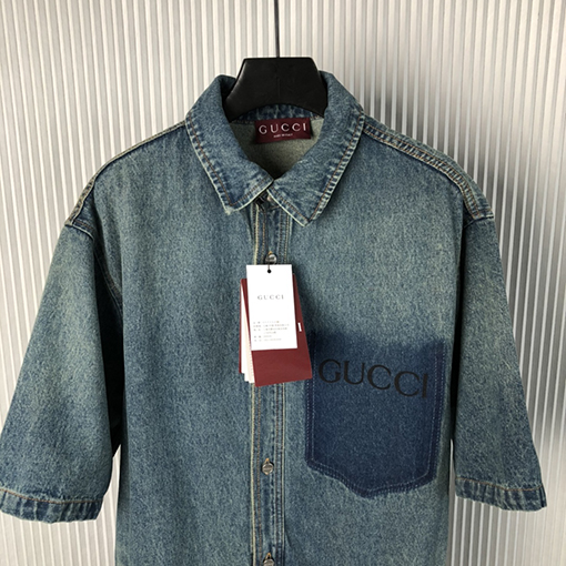 グッチ  新しいバッグデニムスーツ ショートシャツ
