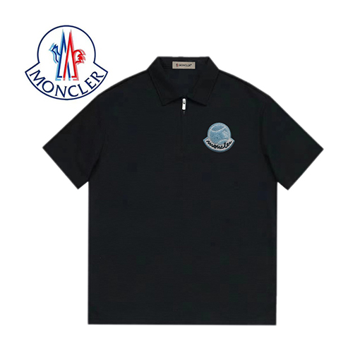 モンクレールコピー シンプルなポロ襟ワッフル半袖Tシャツ