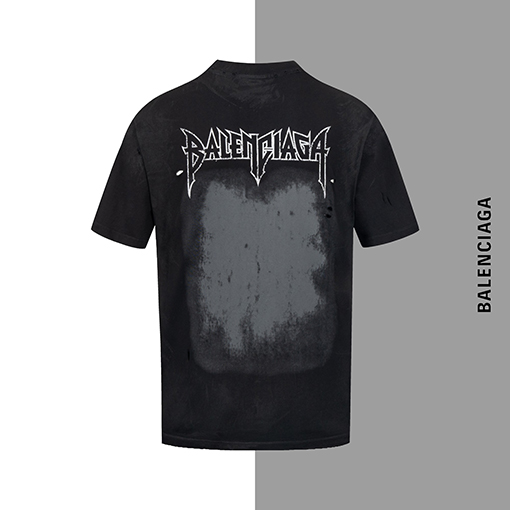 バレンシアガ エッフェル塔水洗いクルーネック半袖Tシャツ