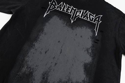 バレンシアガ エッフェル塔水洗いクルーネック半袖Tシャツ