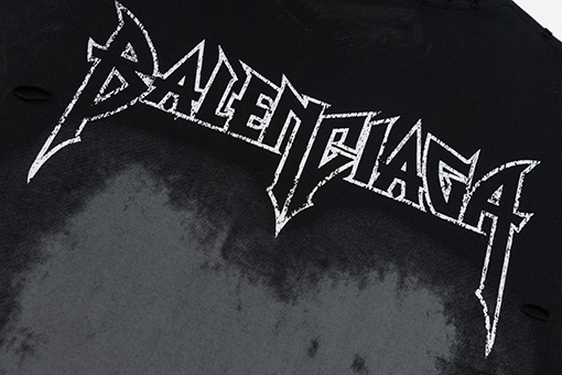 バレンシアガ エッフェル塔水洗いクルーネック半袖Tシャツ
