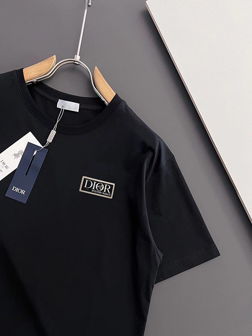 ディオール  新しい胸のりロゴ半袖Tシャツ