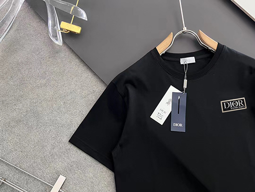 ディオール  新しい胸のりロゴ半袖Tシャツ
