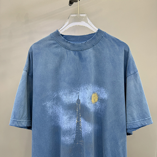 バレンシアガ 新しい鉄塔半袖Tシャツ