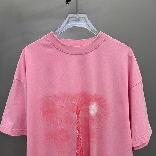 バレンシアガ 新しい鉄塔半袖Tシャツ