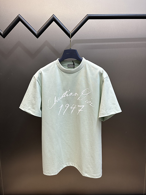 ディオール  新しい手書きサイン半袖Tシャツ