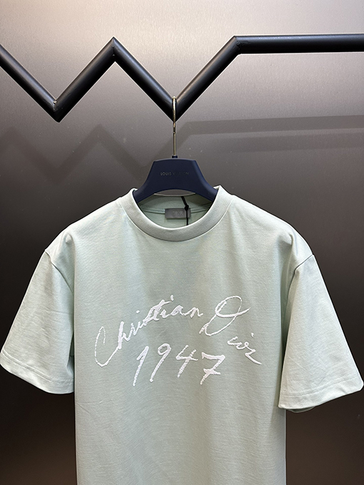 ディオール  新しい手書きサイン半袖Tシャツ