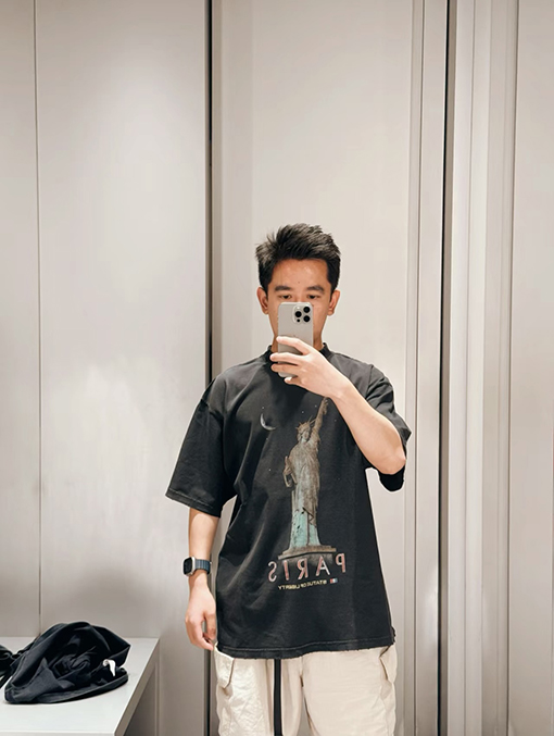バレンシアガコピー 新しい自由の女神半袖Tシャツ