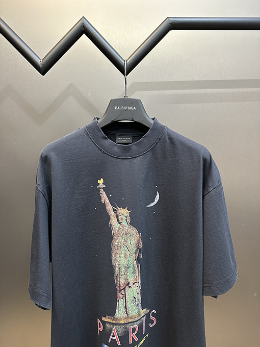 バレンシアガコピー 新しい自由の女神半袖Tシャツ
