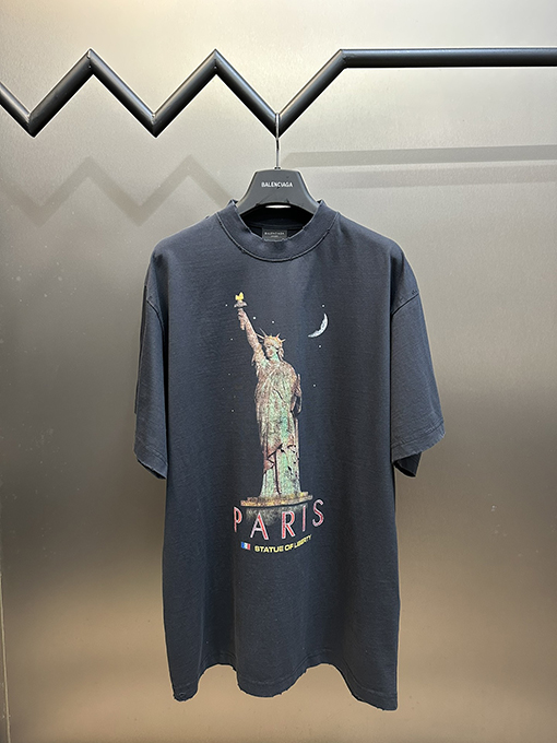 バレンシアガコピー 新しい自由の女神半袖Tシャツ