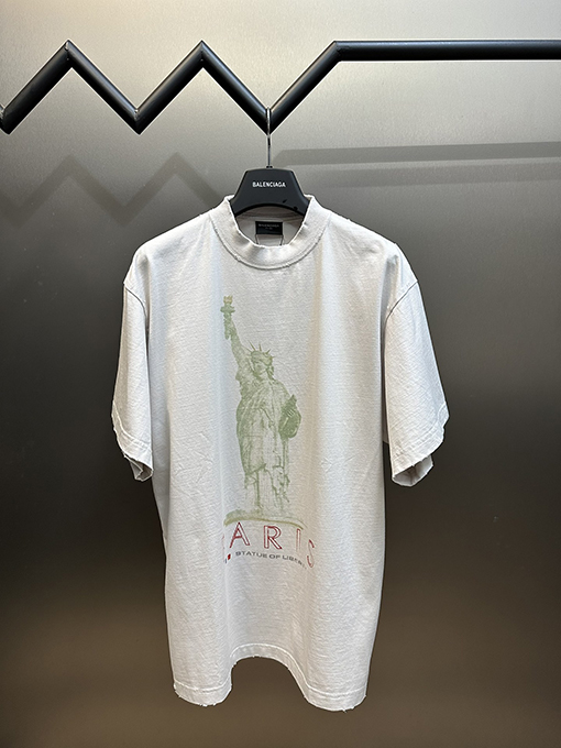 バレンシアガコピー 新しい自由の女神半袖Tシャツ