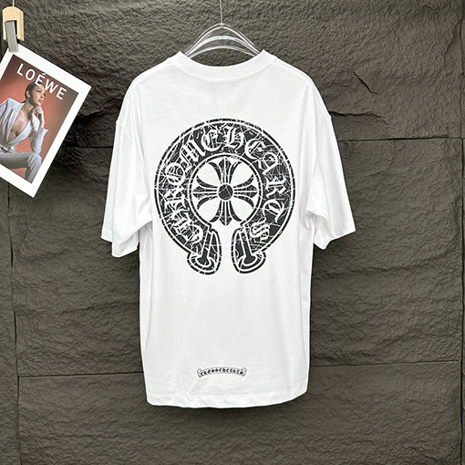 クロムハーツ  新しい馬蹄ロゴカップル半袖Tシャツ